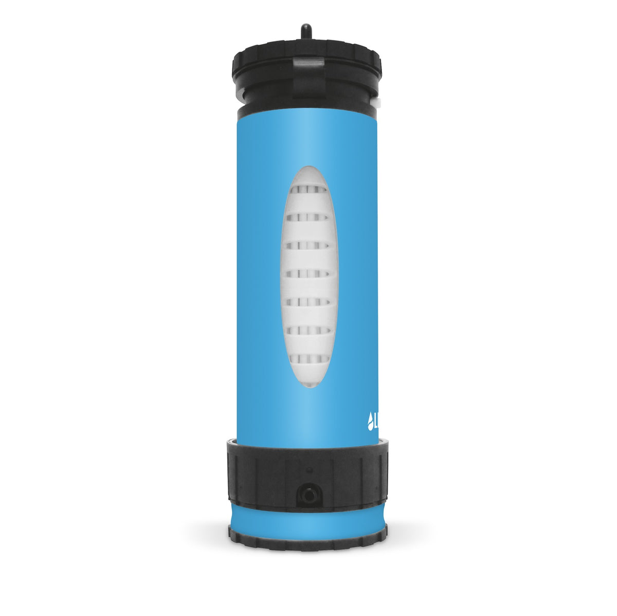 Lifesaver Liberty bleu clair, vue arrière avec une fenêtre ovale dans le boîtier