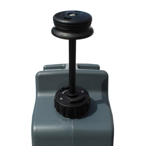 Lifesaver Jerrycan pompe de rechange, tige de pompe noire avec bouchon sortie d'un jerrican gris