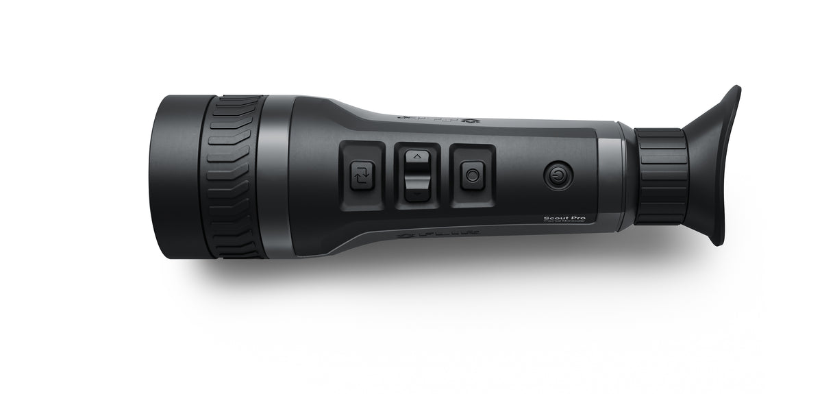 FLIR Scout Pro II vu de dessus avec les boutons de commande et l'oculaire