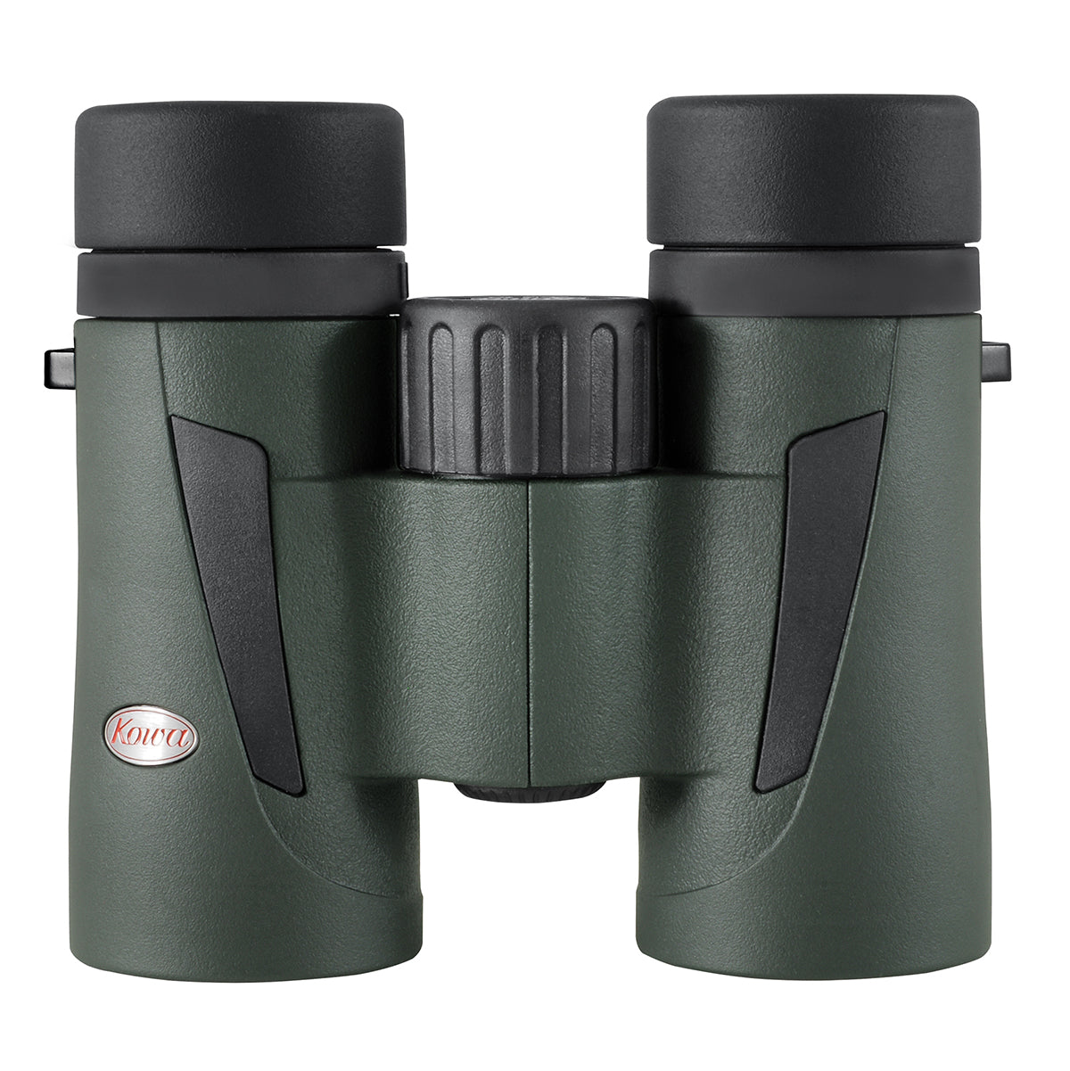Kowa BDIII 8x32 jumelles en vert avec bonnettes noires, zones de préhension et logo Kowa