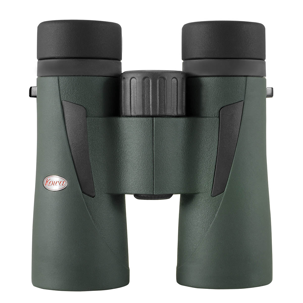 Kowa BDIII 10x42 jumelles en vert avec bonnettes noires, zones de préhension et logo Kowa rouge