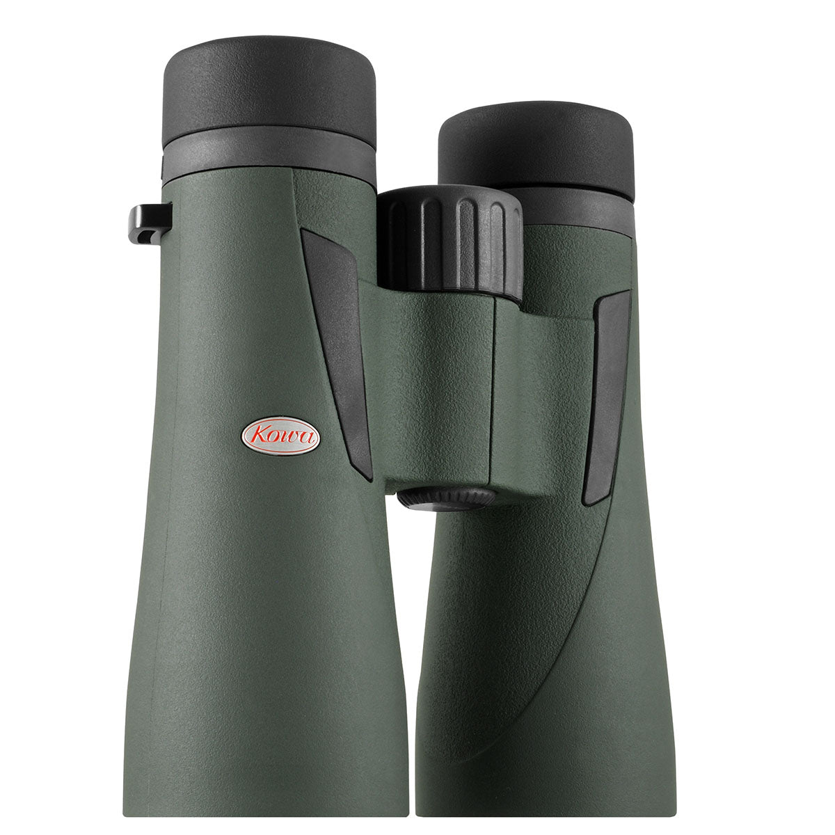 Kowa BDIII 12x50 XD de l'autre côté, avec le logo Kowa rouge sur le tube vert