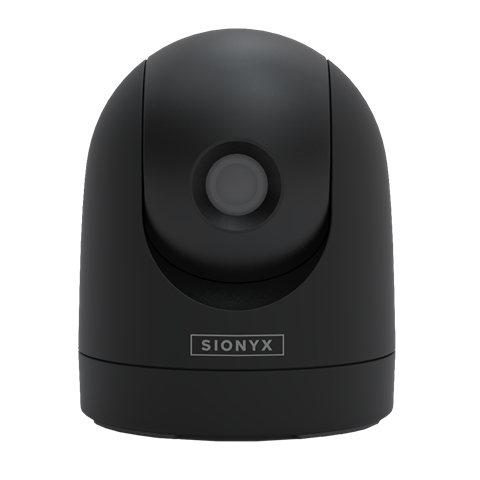 Caméra SiOnyx Nightwave noire vue de face avec l'objectif au centre