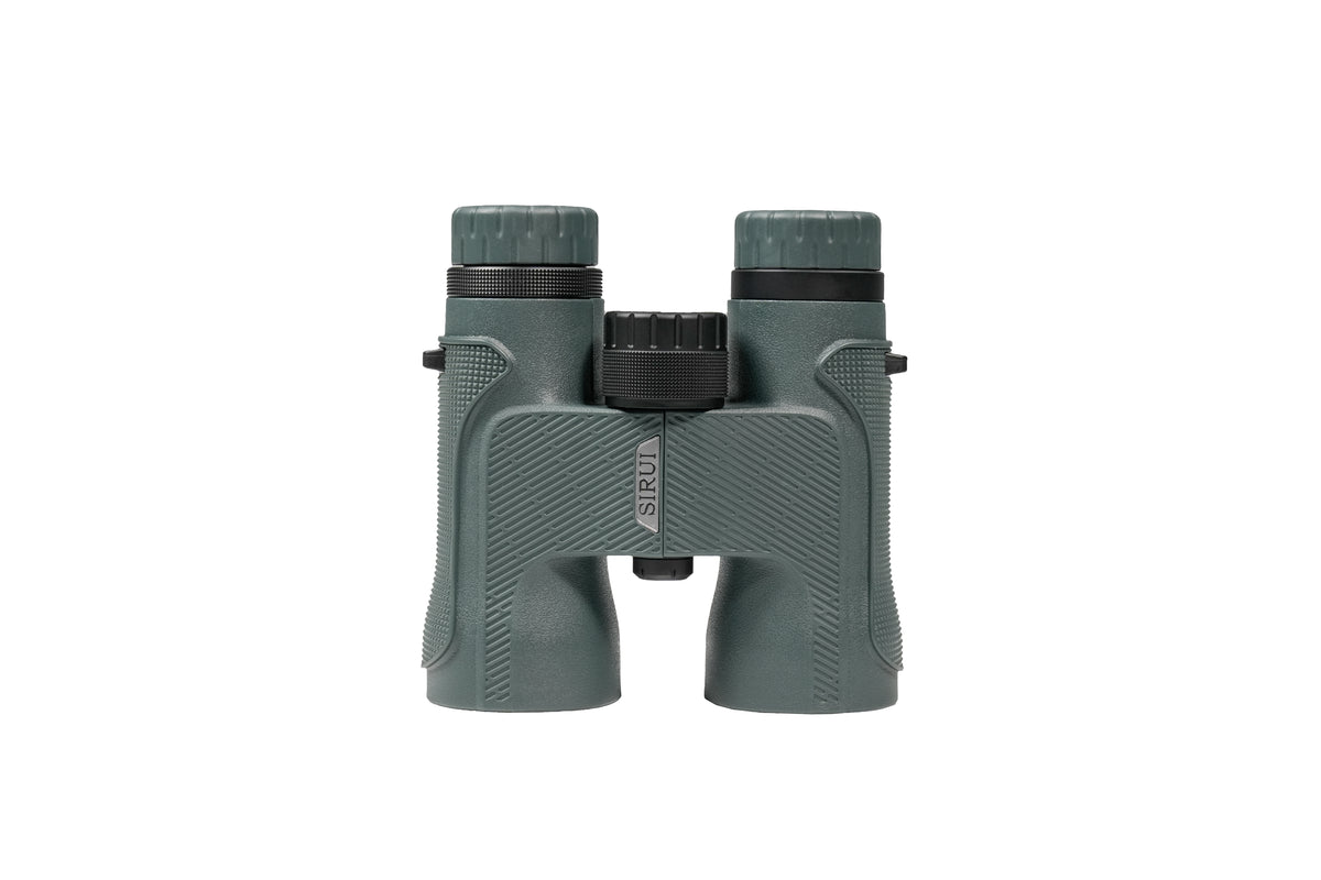 Sirui Sportich B1042A-GN jumelles vertes avec bouton de mise au point gris, vues de face