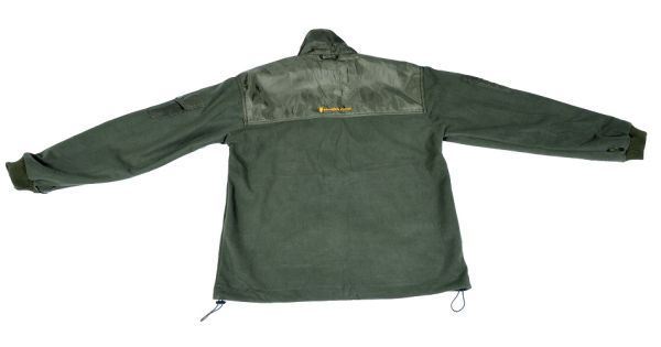 Stealth Gear Fleece2 vert forêt, dos avec bande foncée aux épaules et logo