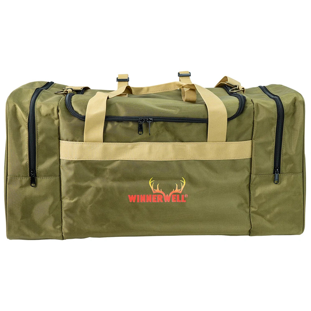 Sac de transport Winnerwell pour l'External Air vu de face avec anses relevées et logo rouge
