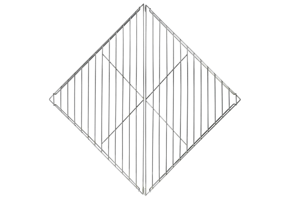 Grille de cuisson Winnerwell, quatre triangles formant une grille carrée vue de dessus
