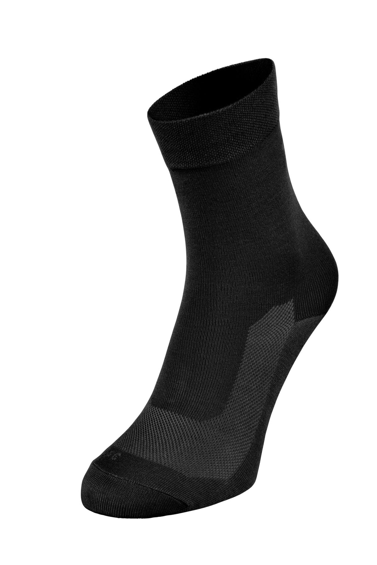 Care Plus Bugsox Traveller en noir uni avec une zone texturée sur le pied