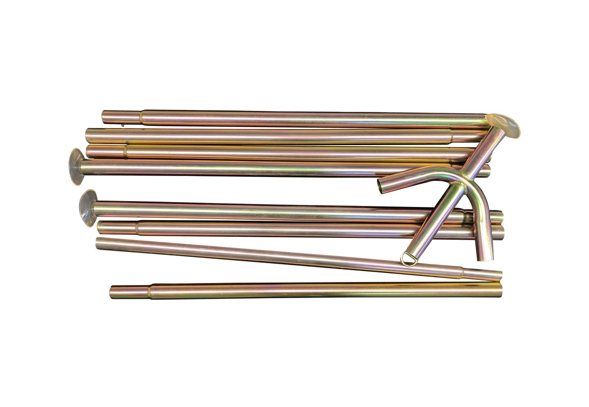 DuoPod tente cloche Sibley, ensemble de mâts métalliques avec un raccord courbé