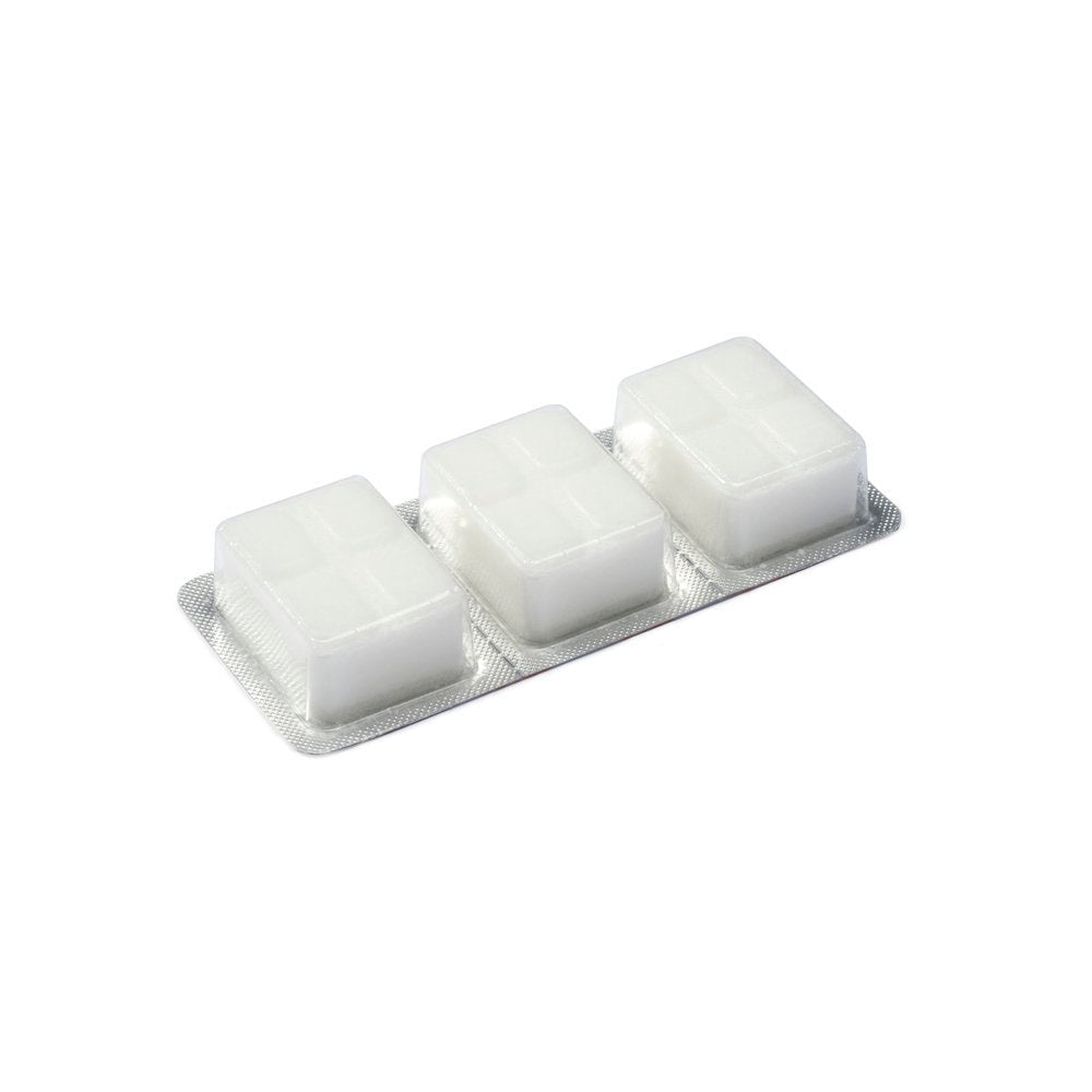 Allume-feu Esbit, trois tablettes blanches dans un blister ouvert
