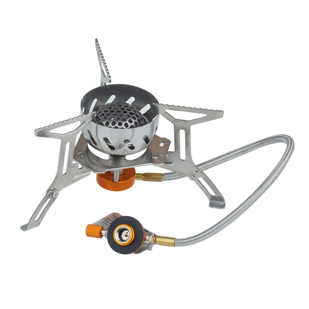 Fire Maple FMS-121 réchaud à gaz avec pare-vent, supports de casserole dépliables et tuyau à molette de réglage