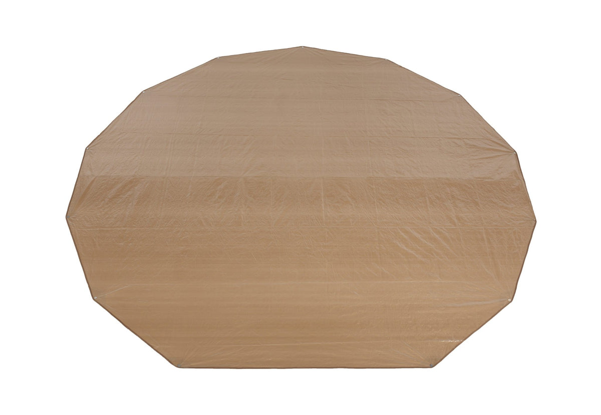 tapis de sol Footprint Sibley, tapis de sol polygonal couleur sable vu du dessus