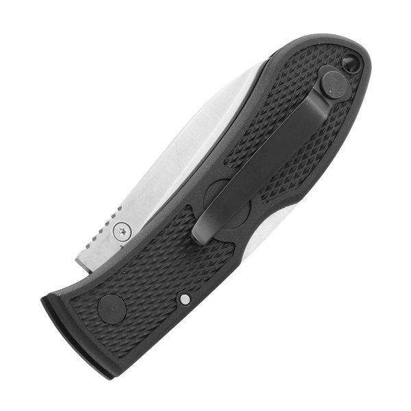 Couteau pliant Ka-Bar Dozier fermé, dos du manche noir avec clip de poche