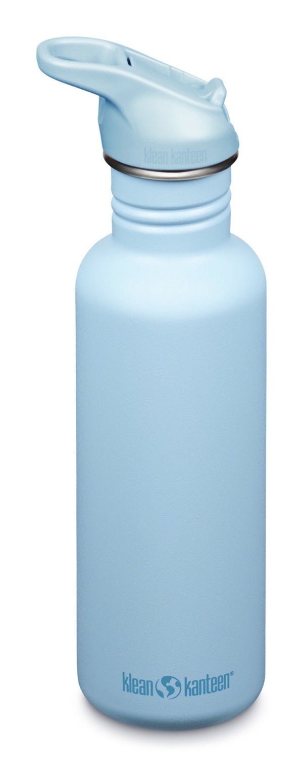 Bouteille Klean Kanteen Classic bleu clair avec bouchon sport bleu clair