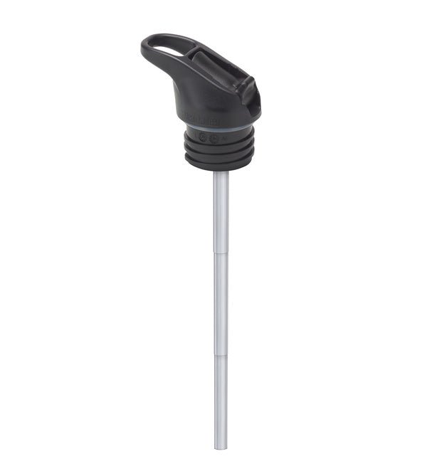 Bouchon sport Klean Kanteen Flip Seal avec longue paille argentée, vue de face en biais