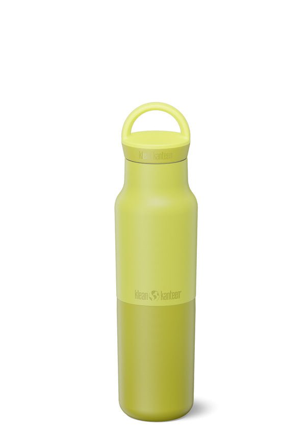 Gourde Klean Kanteen Rise Classic jaune lime avec bouchon Arch Loop assorti