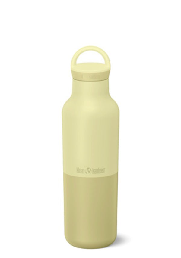 Bouteille Klean Kanteen Rise Classic jaune clair avec corps bicolore