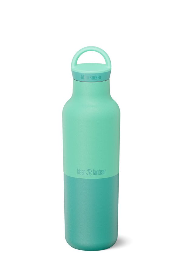 Klean Kanteen Rise Classic 592 ml, bouteille d'eau vert menthe avec boucle ronde sur le bouchon