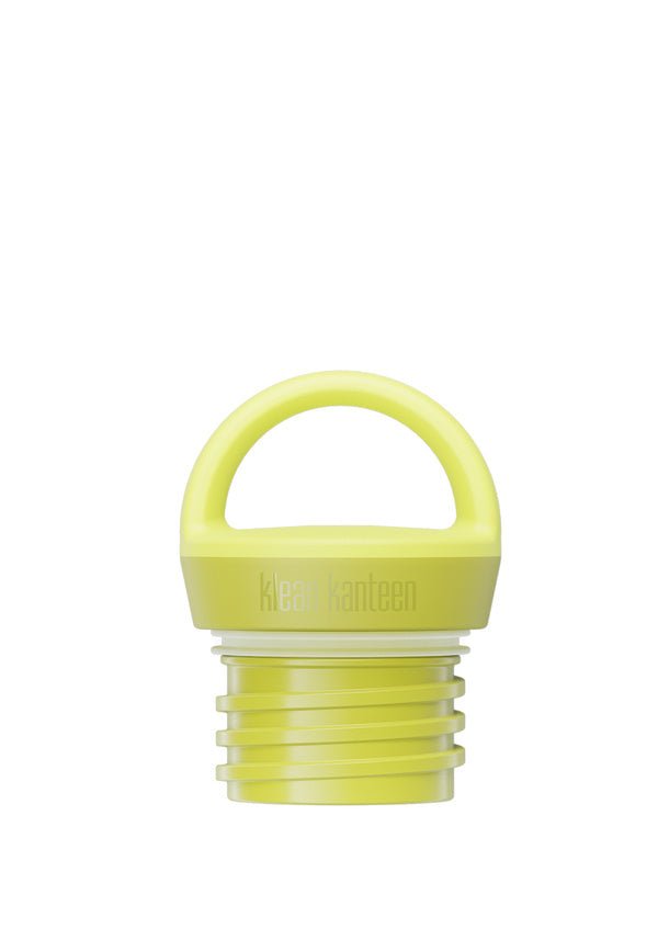 Bouchon Klean Kanteen Arch Loop seul en jaune lime avec filetage et boucle de transport