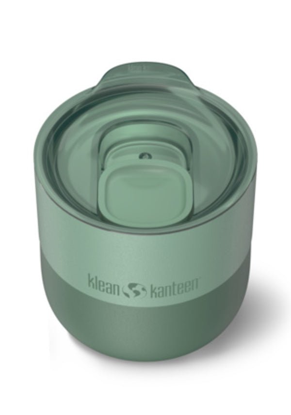 Klean Kanteen Rise Lowball tasse vert sauge avec couvercle coulissant transparent