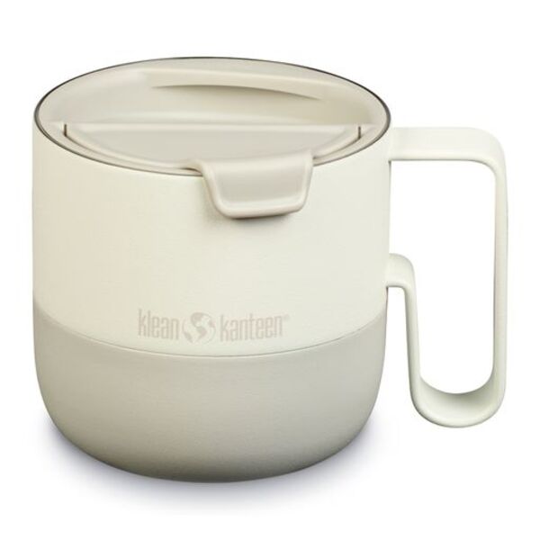 Klean Kanteen Rise Mug gobelet crème avec couvercle à clapet et poignée