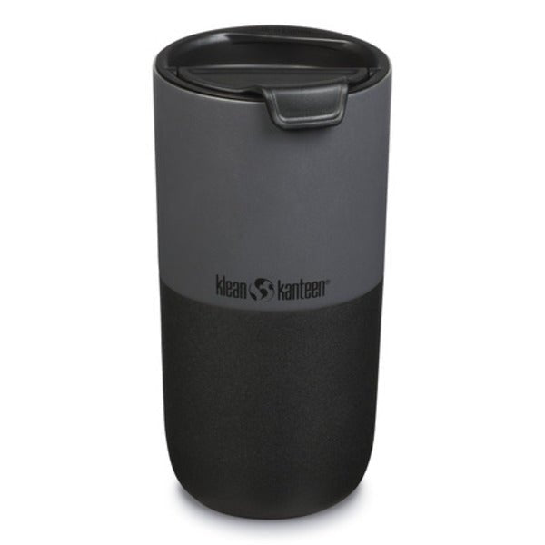 Klean Kanteen Rise Tumbler Flip Lid gobelet gris et noir avec clapet dans le couvercle