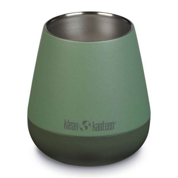 Klean Kanteen Rise Wine Tumbler vert sauge avec pied vert foncé
