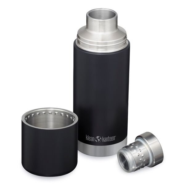 Klean Kanteen TKPro 750 ml bouteille isotherme noire avec gobelet séparé et bouchon à vis