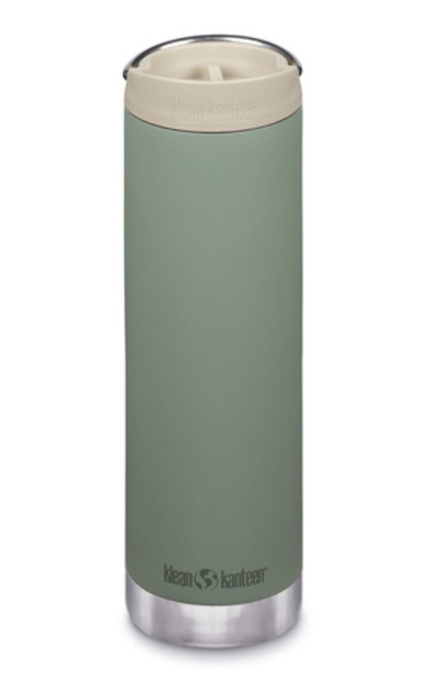 Klean Kanteen TKWide 592 ml vert sauge avec Café Cap beige