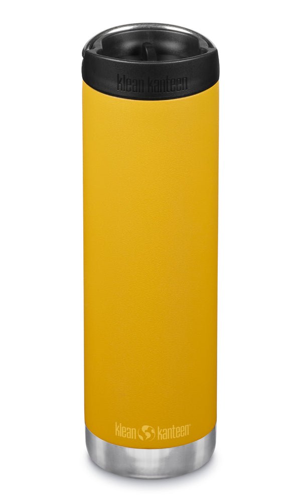 Klean Kanteen TKWide 592 ml jaune ocre avec Café Cap noir