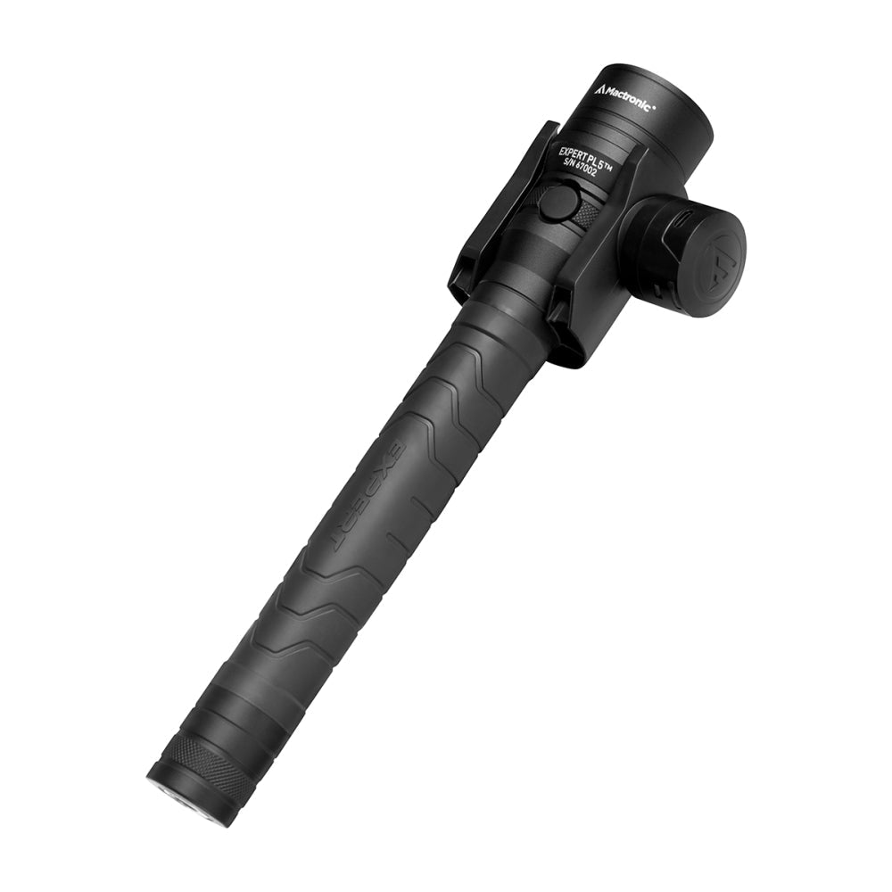 Mactronic Expert PL5 lampe de poche noire à tête coudée dans un support et longue poignée