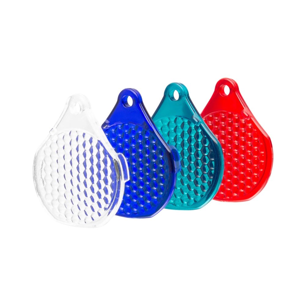 Mactronic Nomad 03 quatre capuchons amovibles transparent, bleu, bleu-vert et rouge