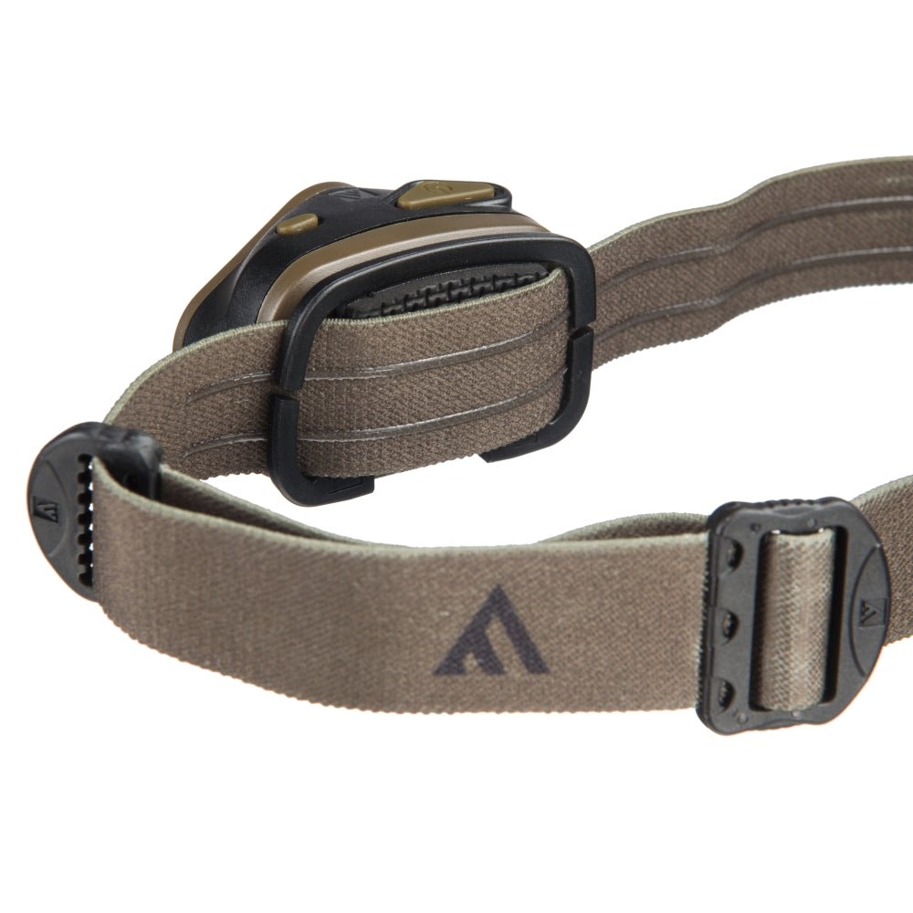 Mactronic Nomad 03 arrière avec le bandeau passé dans le support et la boucle de réglage