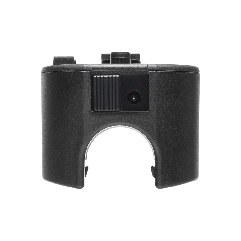 Mactronic Patrol socle noir seul, de face, avec la prise pour le chargeur