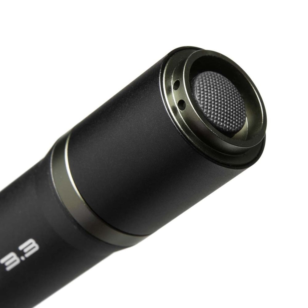 Mactronic Sniper 3.3 gros plan de l'arrière avec capuchon et anneau métallique