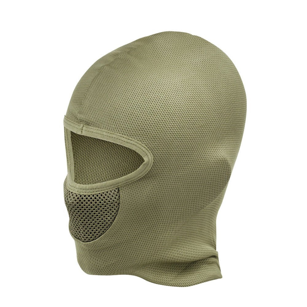 Cagoule thermoactive MFH vert olive, vue de trois quarts