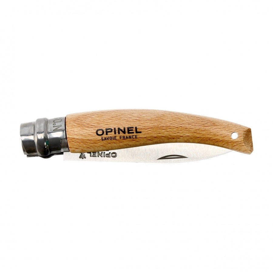 Couteau de jardin Opinel N°08 fermé, manche en bois marqué Opinel Savoie France
