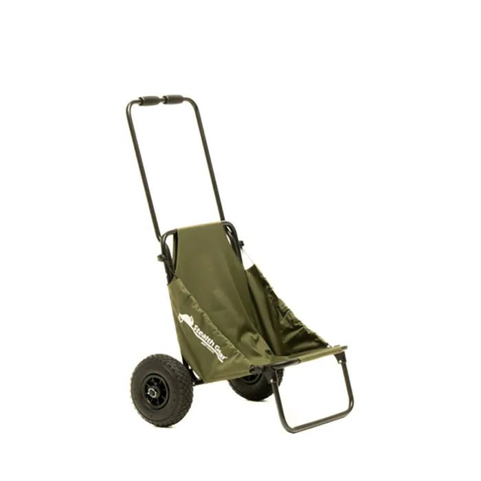Stealth Gear Extreme Transport Trolley vert avec deux grandes roues, poignée et assise
