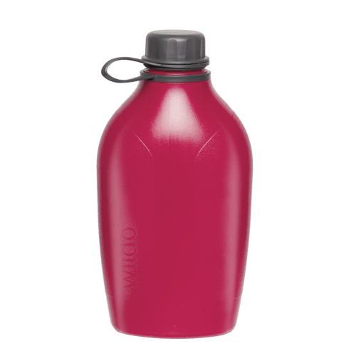 Wildo Explorer Bottle rouge rosé avec bouchon à vis gris, vue de face