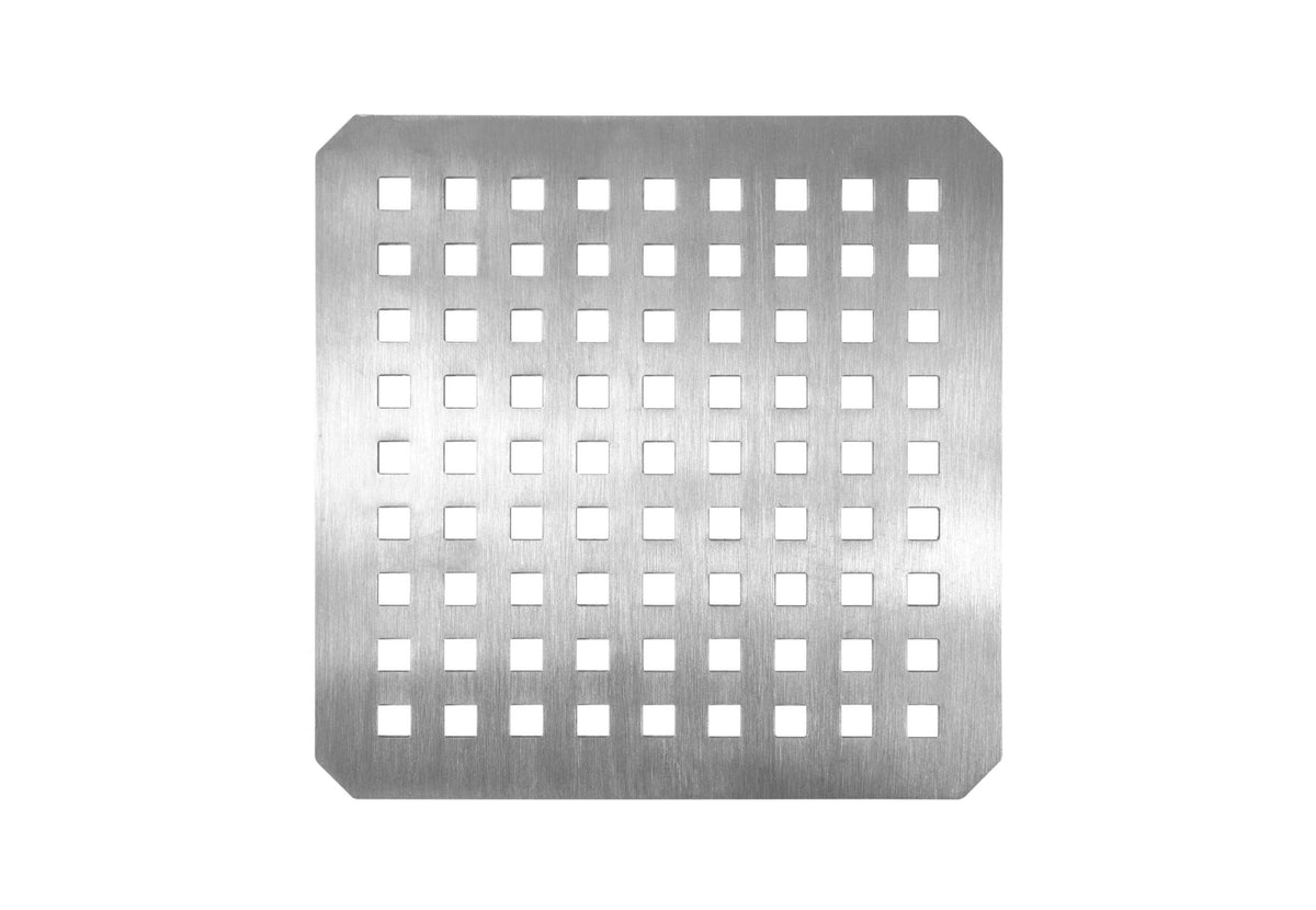 Grille à charbon Winnerwell avec un motif plus fin de trous carrés et coins biseautés