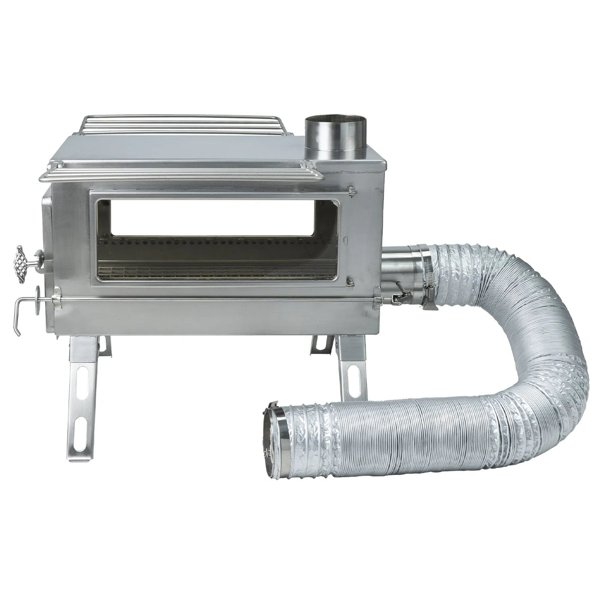 Winnerwell Nomad Plus Double View de profil avec longue vitre latérale et tuyau d'air raccordé