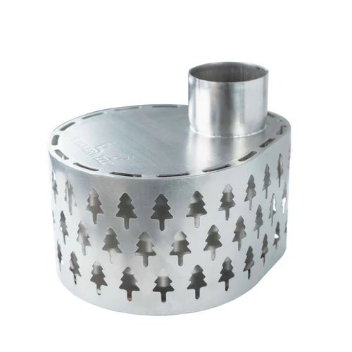 Winnerwell Secondary Combustion Burner, brûleur secondaire avec découpes en forme d'arbre et raccord de tuyau
