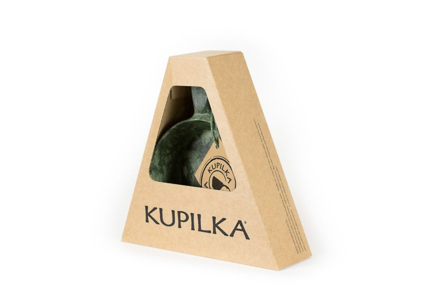Bol Kupilka 55 vert dans l'emballage triangulaire en carton avec logo Kupilka