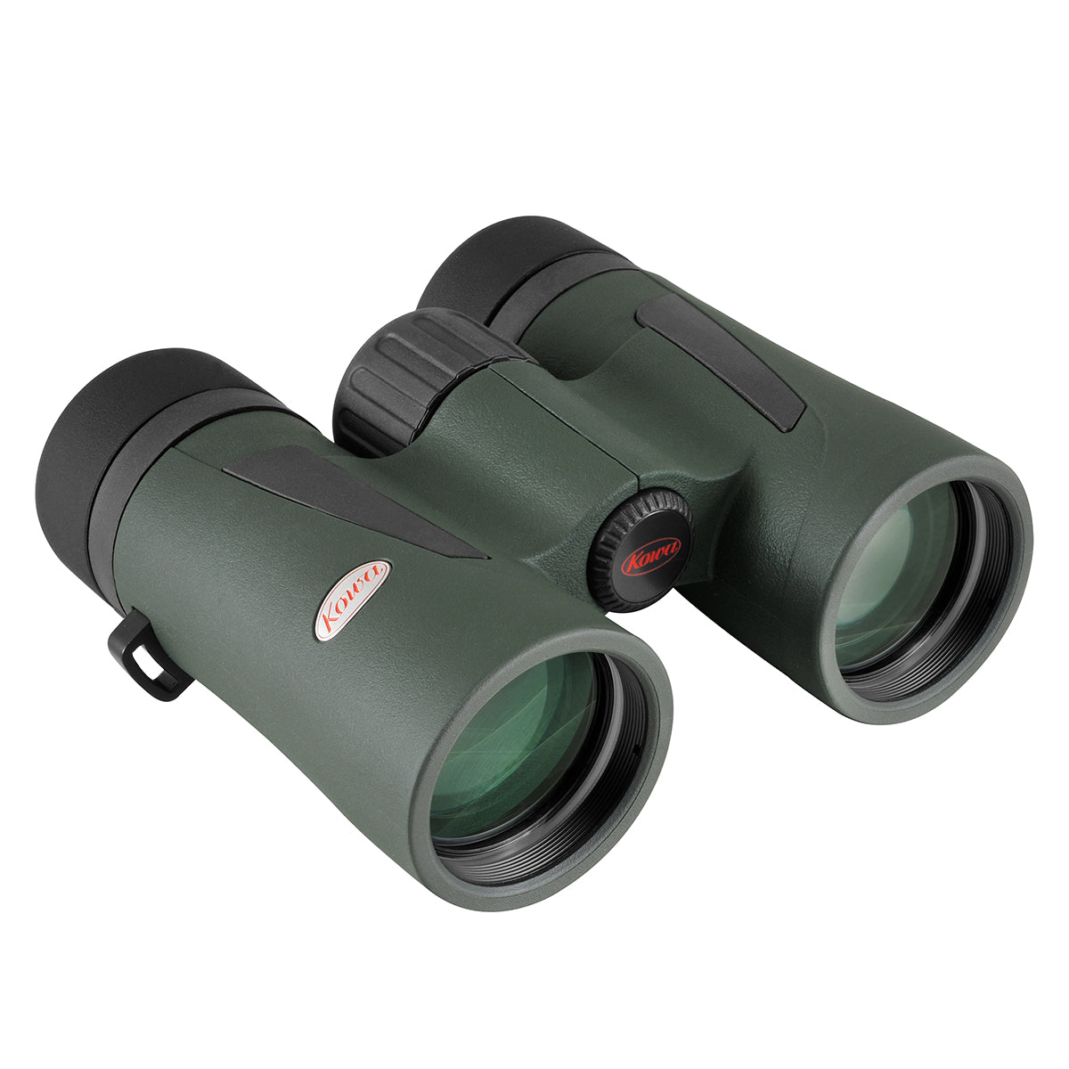 Kowa BDIII 6,5x32 XD de trois quarts avant avec les objectifs et les bonnettes noires