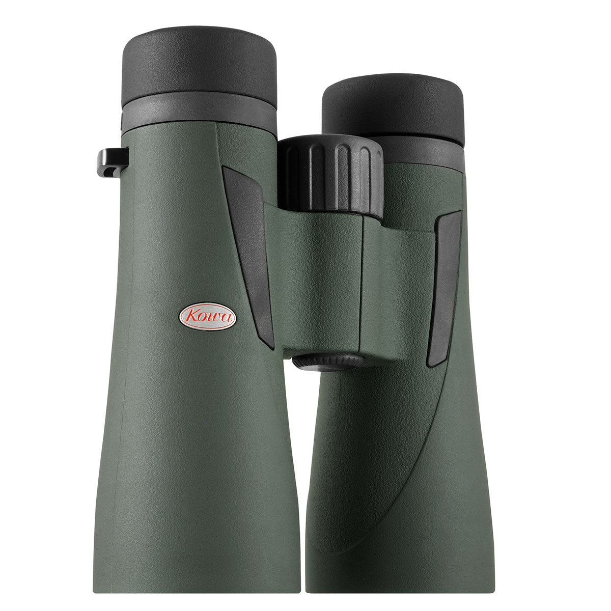 Kowa BDIII 10x50 XD de l'autre côté, avec le logo Kowa rouge sur le tube
