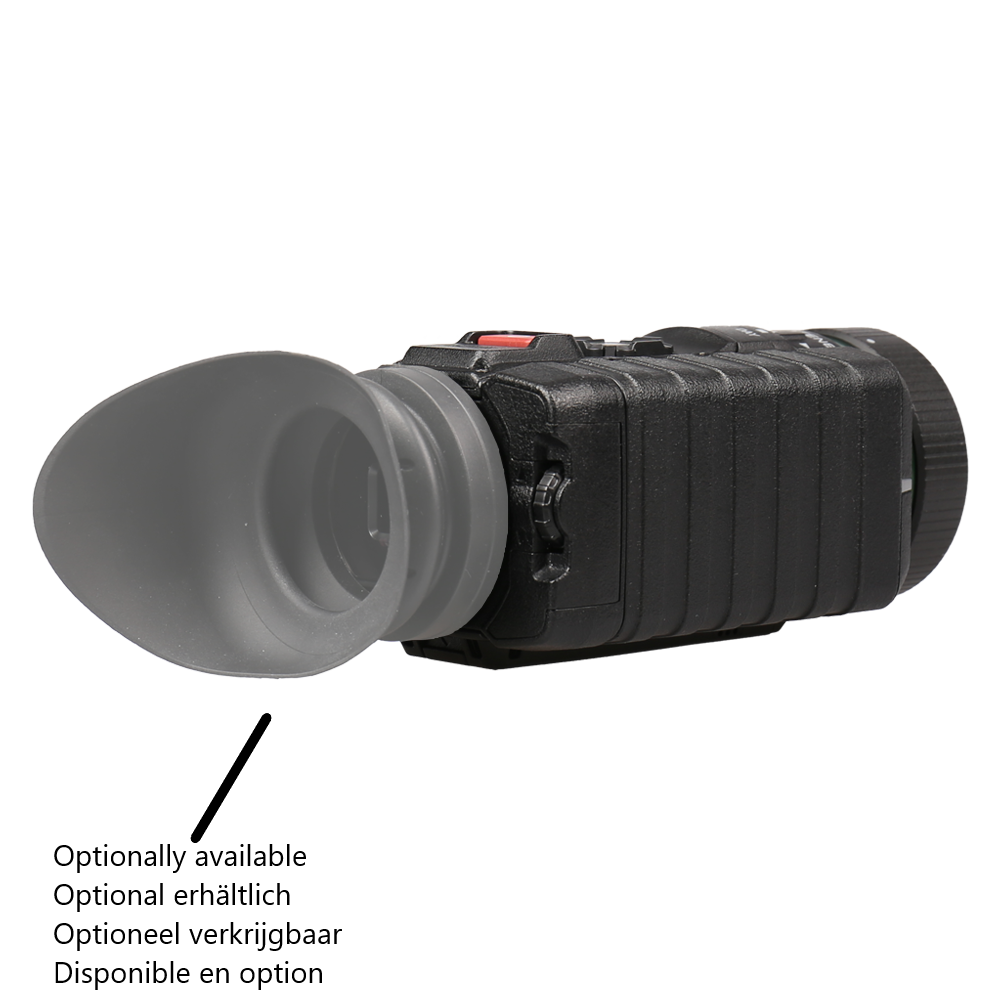SiOnyx Aurora Pro vue de l'arrière avec un œilleton vendu séparément sur l'oculaire
