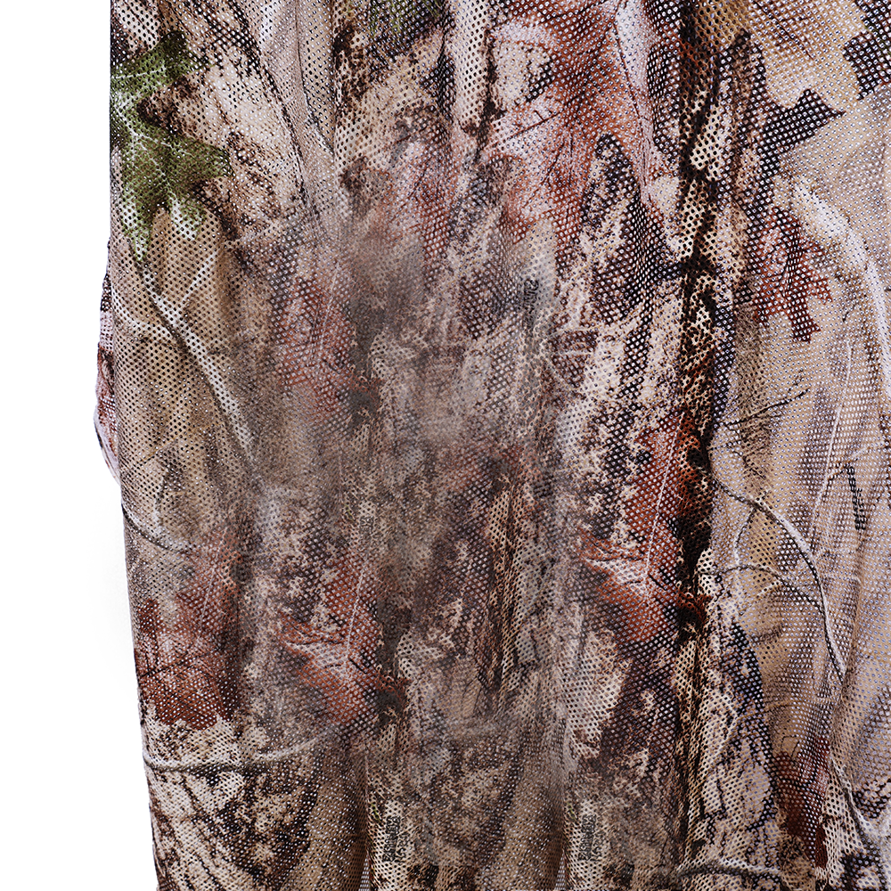 Filet de camouflage Outdoor Club Brown Forest, bas du filet suspendu à imprimé feuilles