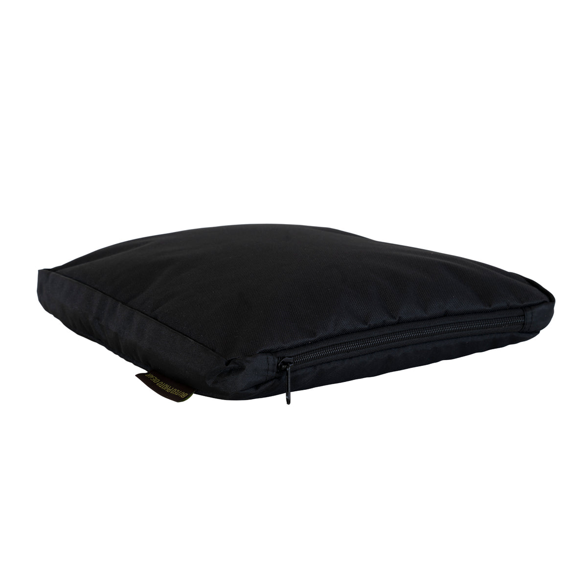 Buteo Bean Bag 3 noir, coussin plat avec une fermeture éclair sur le côté