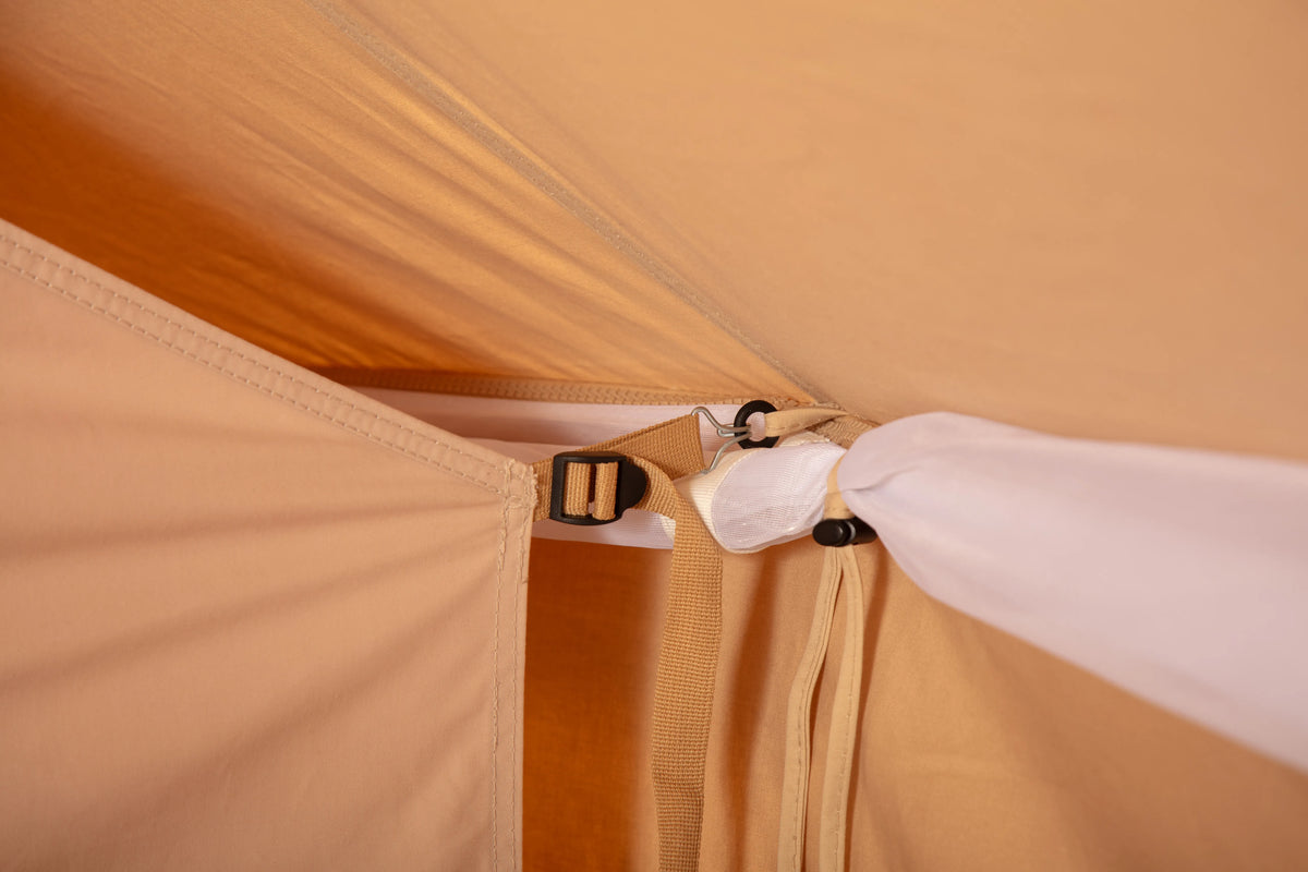 Cloison CanvasCamp pour tente Sibley avec boucle et sangle en haut de la paroi