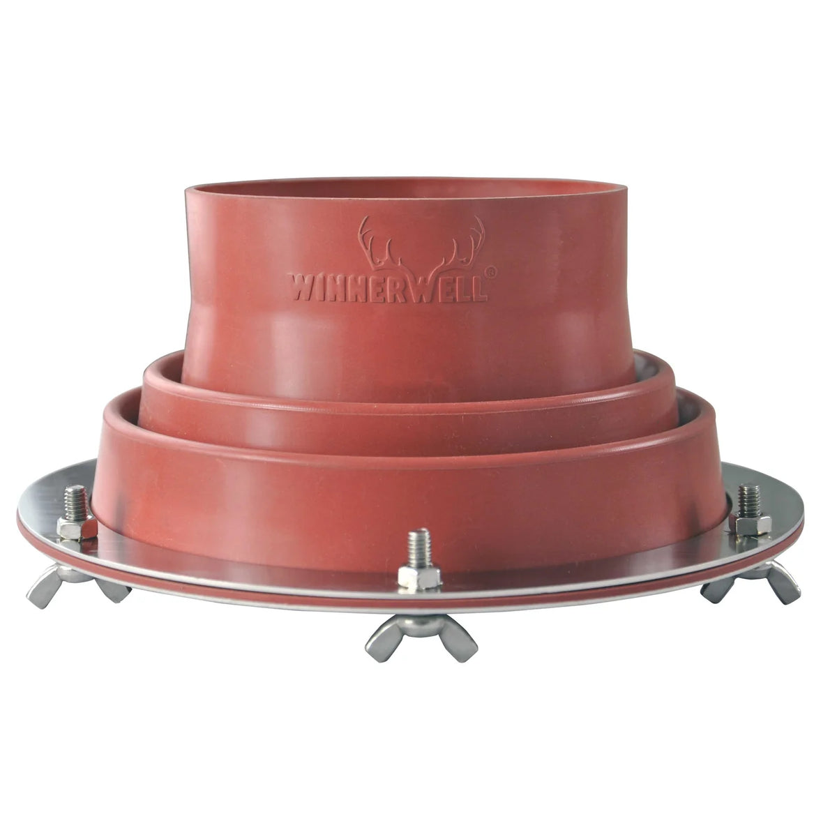 Winnerwell Flashing Kit, joint rouge en forme d'entonnoir avec anneau métallique et écrous papillon
